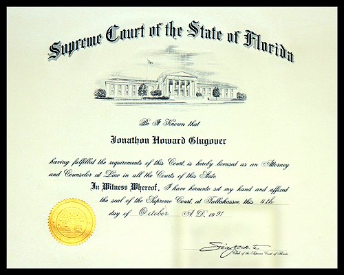 Admitted to the Florida Bar since 1991.
